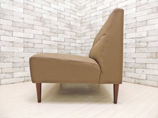 ビーカンパニー B-company キャロル CAROL 2人掛けソファ PVCレザー ブラウン レトロスタイル 定価：￥45,100- ●