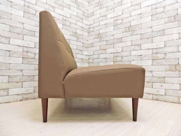 ビーカンパニー B-company キャロル CAROL 2人掛けソファ PVCレザー ブラウン レトロスタイル 定価：￥45,100- ●