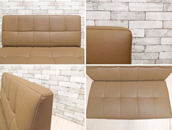 ビーカンパニー B-company キャロル CAROL 2人掛けソファ PVCレザー ブラウン レトロスタイル 定価：￥45,100- ●