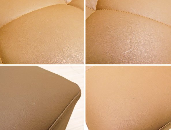 ビーカンパニー B-company キャロル CAROL 2人掛けソファ PVCレザー ブラウン レトロスタイル 定価：￥45,100- ●