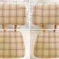 カロレ calore リオ RIO ダイニングチェア ビーチ材 × ファブリックシート チェック柄 2脚セット 定価：1脚￥39,900-以上 ●