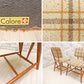 カロレ calore リオ RIO ダイニングチェア ビーチ材 × ファブリックシート チェック柄 2脚セット 定価：1脚￥39,900-以上 ●
