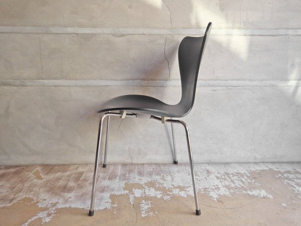 フリッツハンセン Fritz Hansen セブンチェア ブラックラッカー アルネ・ヤコブセン Arne Jacobsen デンマーク 北欧家具 ♪