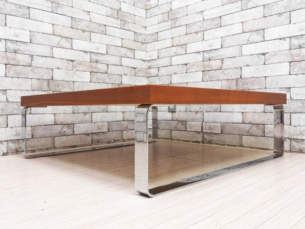 ボーコンセプト Bo Concept リビングテーブル ローテーブル チェリー材 × スチール スクエア 北欧モダン 廃番 ●