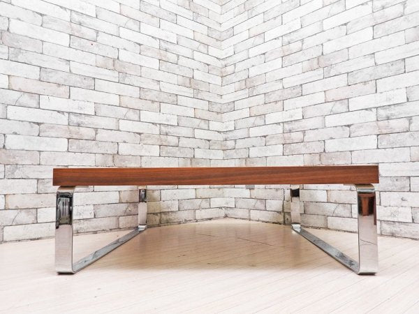 ボーコンセプト Bo Concept リビングテーブル ローテーブル チェリー材 × スチール スクエア 北欧モダン 廃番 ●