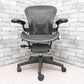 ハーマンミラー Herman Miller アーロンチェア Aeron Chair Aサイズ ポスチャーフィット クラシックカーボン グラファイトベース デスクチェア フル装備 ●