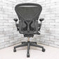 ハーマンミラー Herman Miller アーロンチェア Aeron Chair Aサイズ ポスチャーフィット クラシックカーボン グラファイトベース デスクチェア フル装備 ●