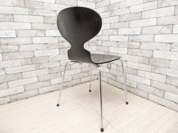 フリッツハンセン Fritz Hansen アントチェア ブラックラッカー アルネ・ヤコブセン Arne Jacobsen デンマーク 北欧家具 定価￥44,000- B ●