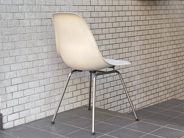 ハーマンミラー Herman Miller サイドシェルチェア 現行FRP製 ホワイト Hベース C&R イームズ DSR ミッドセンチュリー ■