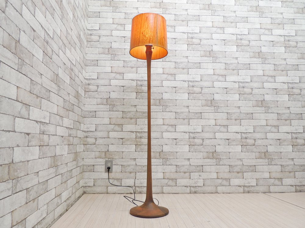 トラックファニチャー TRUCK FURNITURE フロアランプ FLOOR LAMP F-WN1 ウォールナット材ベース × チーク材シェード 定価￥94,600- ●