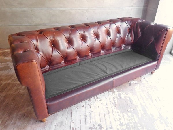 クラッシュゲート CRASH GATE タブレザーワークス tabu Leather Works ジャズ ソファ JAZZ SOFA 3人掛け オイルレザー 本革 廃盤 参考価格297,000円 ♪