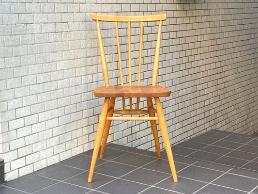 アーコール Ercol スティックバックチェア スピンドルチェア エルム材 UKビンテージ Vintage 英国家具 ■