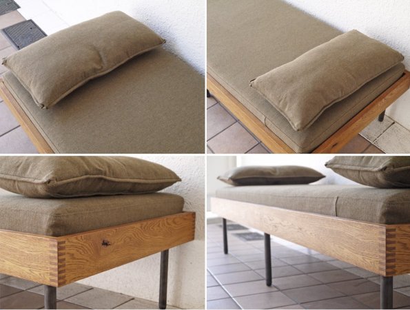 トラックファニチャー TRUCK FURNITURE スット デイベッド SUTTO DAY BED オリーブ ナラ無垢材×スチール ソファ 定価￥250,580- ◇