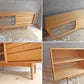 モモナチュラル Momo Natural ヴェント VENT サイドボード SIDEBOARD W150cm オーク材 ハイレッグ ガラス引戸 抽斗4杯 定価86,900円 ♪