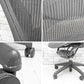 ハーマンミラー Herman Miller アーロンチェア Aeron Chair Bサイズ ランバーサポート クラシックカーボン グラファイトベース デスクチェア 現状品 ●