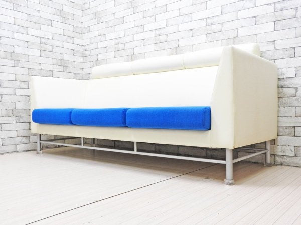 ノル Knoll イーストサイド ソファ Eastside Sofa 3人掛け エットーレ・ソットサス Ettore Sottsass  マハラム ブルー メンフィス・グループ ポストモダン ●