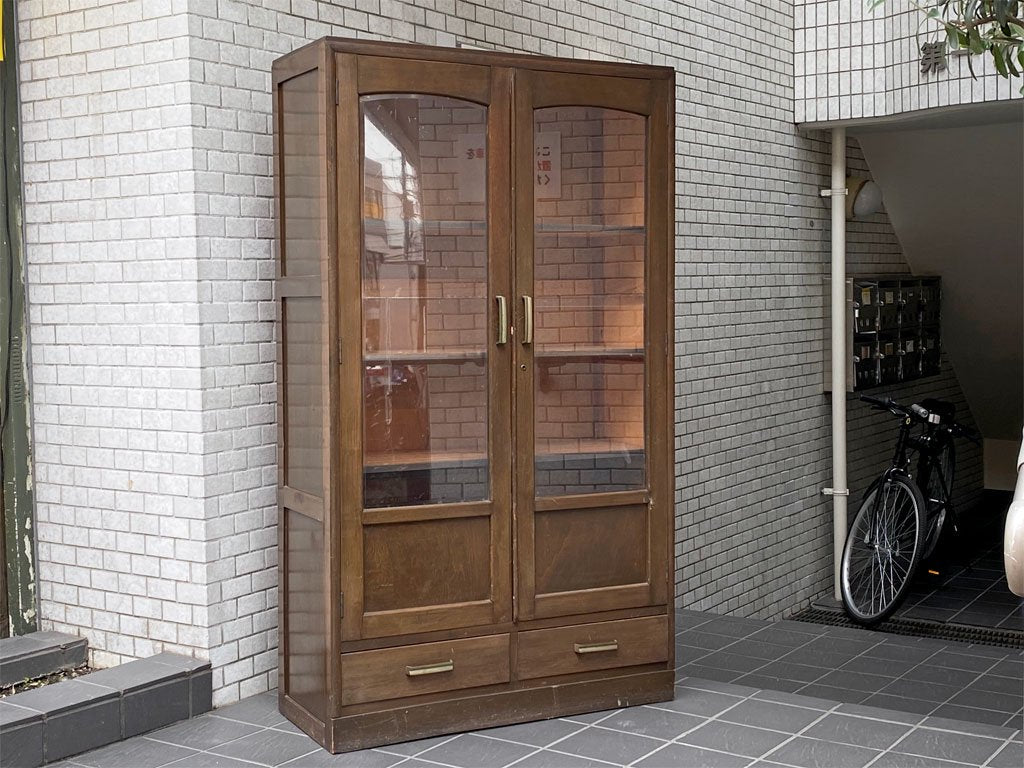 ジャパンビンテージ Japan vintage カップボード 食器棚 木味 古民家 日本家具 ■