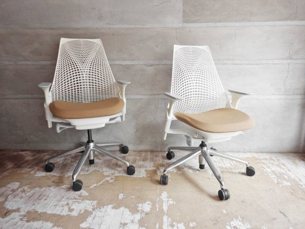 ハーマンミラー Herman Miller セイルチェア SAYL Chair デスクチェア イヴ・ベアール スタジオホワイト 定価￥112,200- A ♪