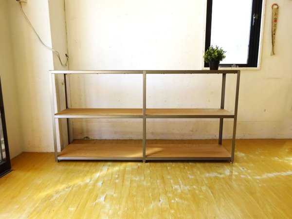 パシフィックファニチャーサービス PACIFIC FURNITURE SERVICE オープンシェルフ AW SHELF オーク材天板 Double Oak インダストリアルデザイン P.F.S. ★