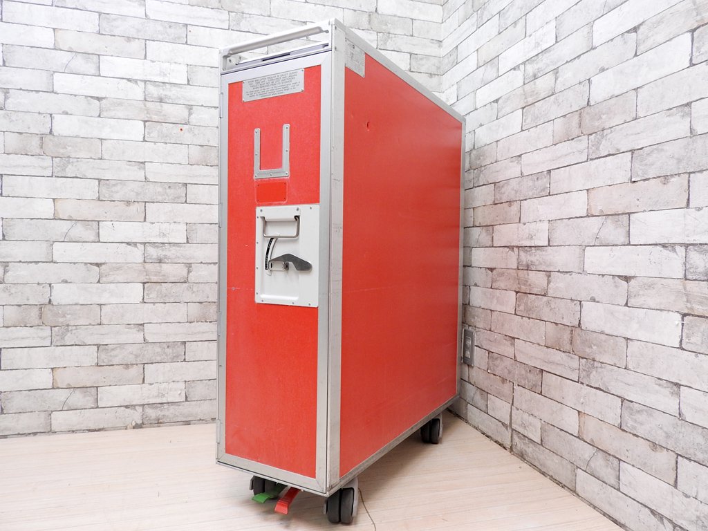 エアアジア・ジャパン Air Asia Japan LCC ミールカート サービストローリー 機内食運搬用 フルサイズ 什器 希少 C ●