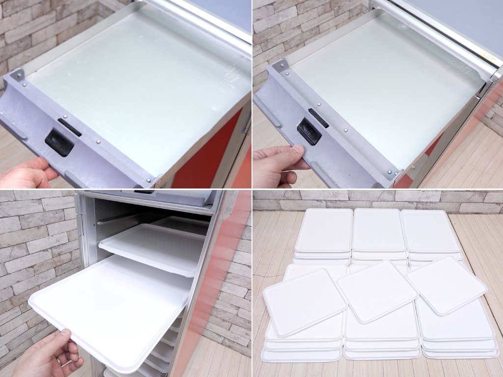 エアアジア・ジャパン Air Asia Japan LCC ミールカート サービストローリー 機内食運搬用 フルサイズ 什器 希少 B ●