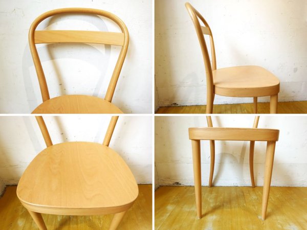 無印良品 MUJI トーネット THONET No.13 ブナ材曲げ木チェア ダイニングチェア 板座 2脚セット A ★