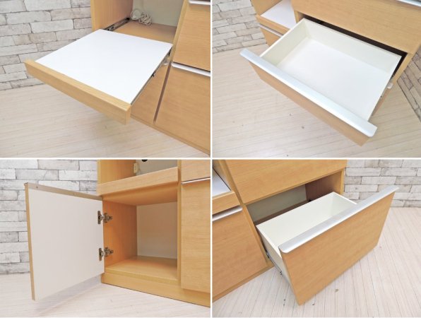 松田家具 MATSUDA キッチンボード ダイニングボード 食器棚 ナチュラル  ●