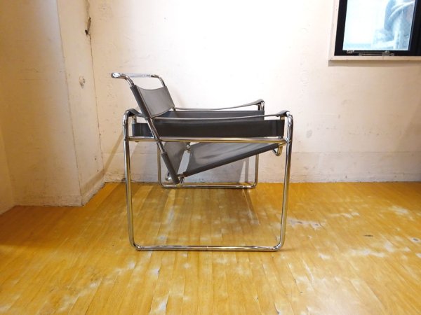 ワシリーチェア Wassily Chair グレー クラブチェア B3 マルセルブロイヤー バウハウス 名作家具 モダニズムデザイン リプロダクト品 ★