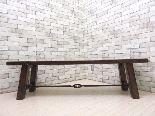 ポッタリーバーン Pottery Barn ダイニングベンチ Benchwright Dining Bench オーク材 インダストリアル アメリカ ●