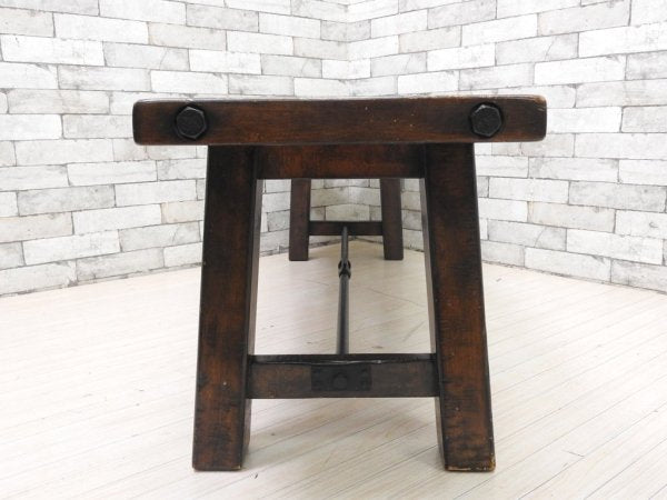 ポッタリーバーン Pottery Barn ダイニングベンチ Benchwright Dining Bench オーク材 インダストリアル アメリカ ●