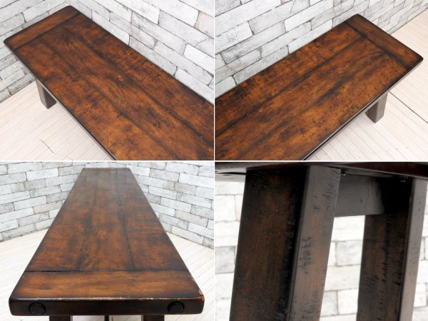 ポッタリーバーン Pottery Barn ダイニングベンチ Benchwright Dining Bench オーク材 インダストリアル アメリカ ●