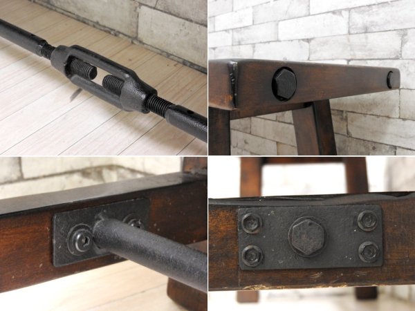 ポッタリーバーン Pottery Barn ダイニングベンチ Benchwright Dining Bench オーク材 インダストリアル アメリカ ●
