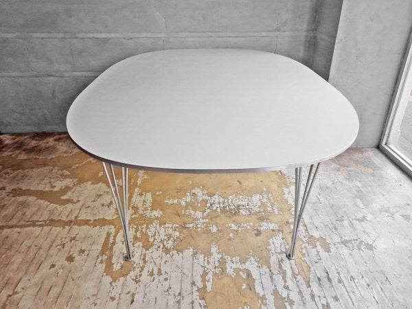 フリッツハンセン Fritz Hansen Bテーブル スーパー楕円 ダイニングテーブル ホワイト W180cm デンマーク 北欧 定価:327,800円♪