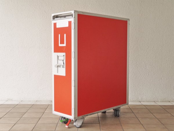 エアアジア・ジャパン Air Asia Japan LCC ミールカート サービストローリー 機内食運搬用 フルサイズ 什器 希少品 ◇