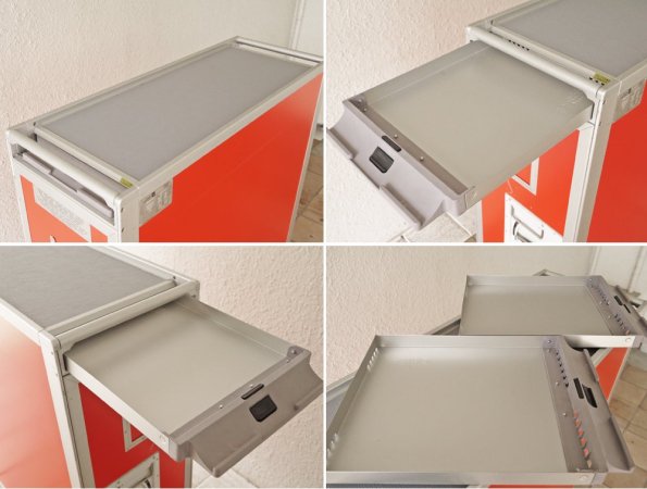 エアアジア・ジャパン Air Asia Japan LCC ミールカート サービストローリー 機内食運搬用 フルサイズ 什器 希少品 ◇