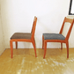 北欧デザイン Scandinavian design チェリー材 x ファブリック ダイニングチェア 2脚セット ★