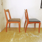 北欧デザイン Scandinavian design チェリー材 x ファブリック ダイニングチェア 2脚セット ★