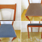 北欧デザイン Scandinavian design チェリー材 x ファブリック ダイニングチェア 2脚セット ★