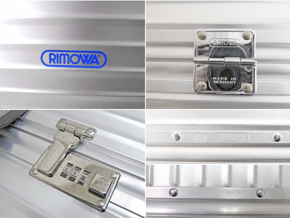 リモワ RIMOWA トパーズ TOPAS 2輪 アルミ スーツケース キャリーケース 青ロゴ 82L ●