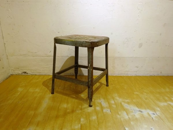 リオン LYON オーロラ Aurora ビンテージ ファクトリースツール Vintage Factory Stool インダストリアル アメリカ イリノイ州 ★