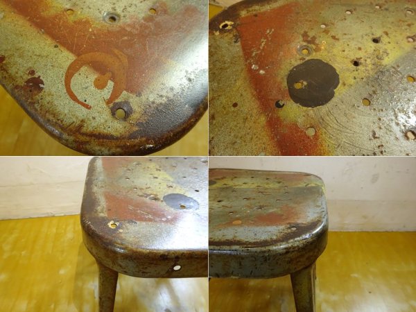 リオン LYON オーロラ Aurora ビンテージ ファクトリースツール Vintage Factory Stool インダストリアル アメリカ イリノイ州 ★