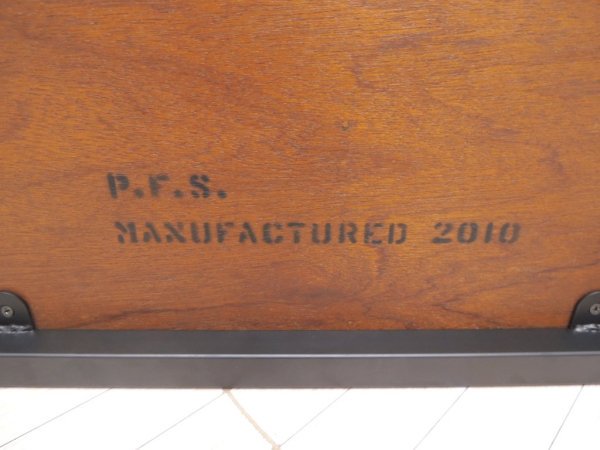 パシフィックファニチャーサービス Pacific Furniture Service P.F.S デスク 木製天板×スチールレッグ 廃番 ●