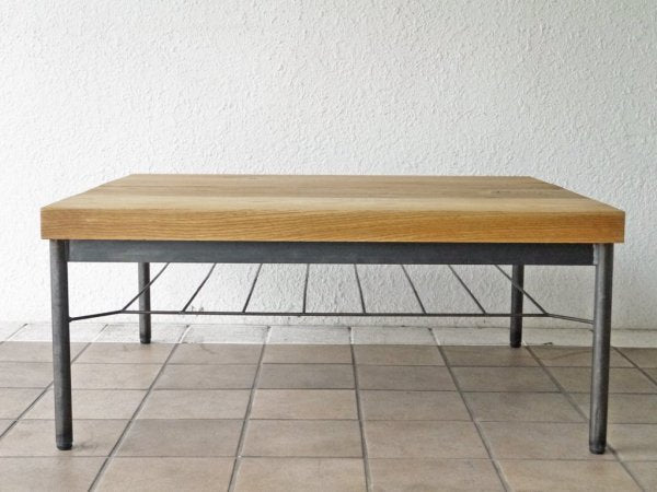 トラックファニチャー TRUCK FURNITURE オークアイアンレッグ ローテーブル OAK IRON-LEG LOW TABLE オーク無垢材 インダストリアル 定価￥173,800- ◇