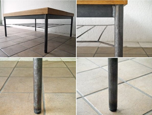 トラックファニチャー TRUCK FURNITURE オークアイアンレッグ ローテーブル OAK IRON-LEG LOW TABLE オーク無垢材 インダストリアル 定価￥173,800- ◇