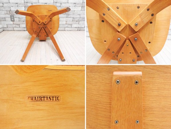 トーネット Thonet CHAIRTASTIC オーク材 プライウッドサイドチェア Bent Plywood Side Chair  ミッドセンチュリー ●