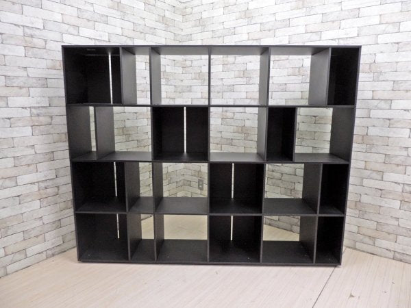 カッシーナ・イクスシー取扱 バルトリ・デザイン クリスタリア KRISTALIA ブックシェルフ オープンシェルフ 本棚 ブラック モダンデザイン カルロ・バルトリ ●