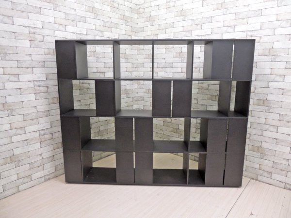 カッシーナ・イクスシー取扱 バルトリ・デザイン クリスタリア KRISTALIA ブックシェルフ オープンシェルフ 本棚 ブラック モダンデザイン カルロ・バルトリ ●