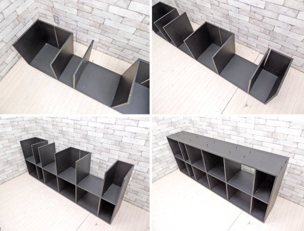 カッシーナ・イクスシー取扱 バルトリ・デザイン クリスタリア KRISTALIA ブックシェルフ オープンシェルフ 本棚 ブラック モダンデザイン カルロ・バルトリ ●