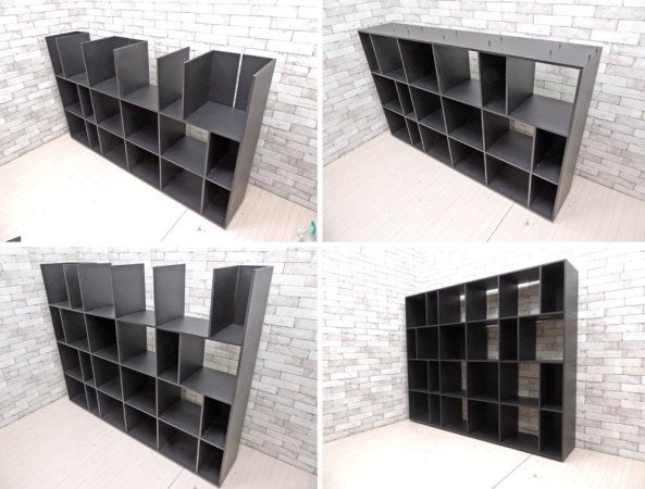 カッシーナ・イクスシー取扱 バルトリ・デザイン クリスタリア KRISTALIA ブックシェルフ オープンシェルフ 本棚 ブラック モダンデザイン カルロ・バルトリ ●