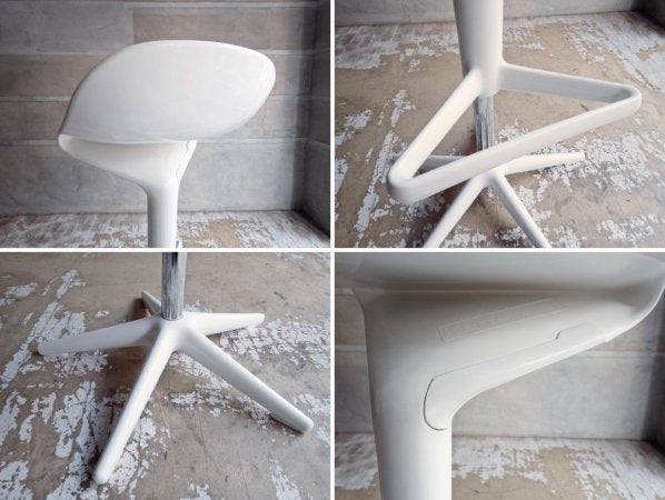 カルテル Kartell スプーン カウンターチェア Spoon Counter Chair ホワイト 昇降機能付き アントニオ チッテリオ Antonio Citterio ♪